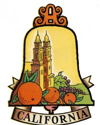 California Mission Bell Decal